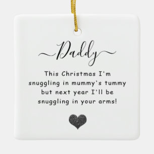 Weihnachten aus dem Kamm Papa zu sein Keramikornament