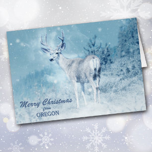 Weihnachten aus Oregon Deber Weihnachtskarte