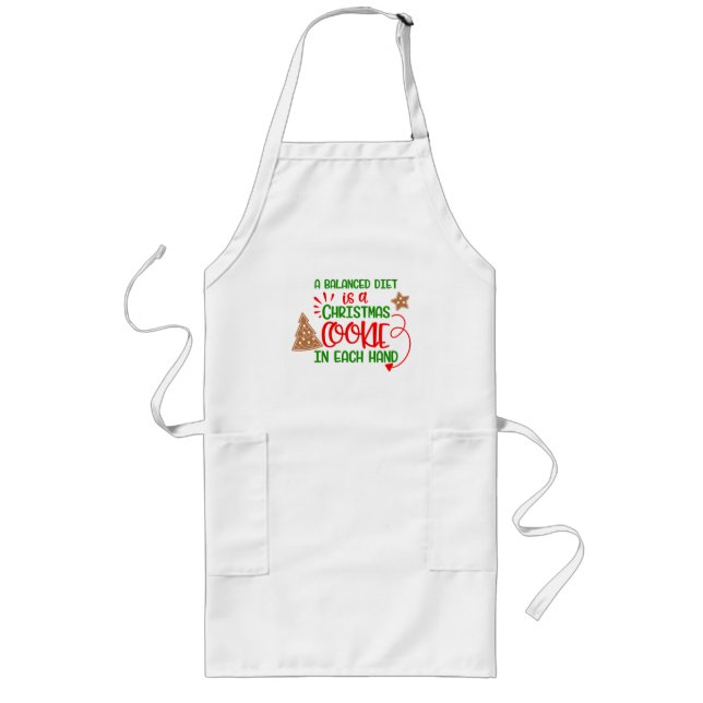 Weihnachten - Ausgewogene Ernährung | Cookies Lange Schürze (Vorne)