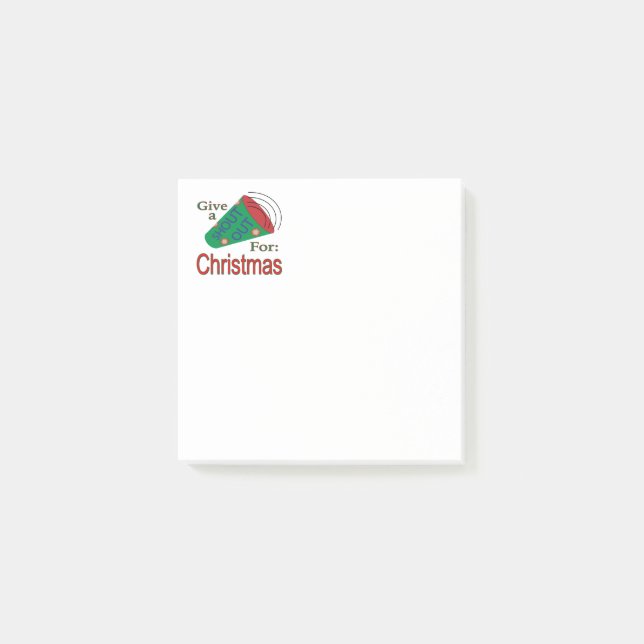 Weihnachten ausrufen post-it klebezettel (Vorderseite)