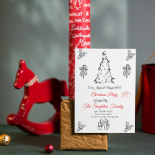 Weihnachten außerhalb des Fotos Einladung
