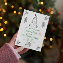 Weihnachten außerhalb des Fotos Einladung