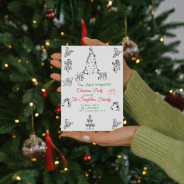 Weihnachten außerhalb des Fotos Einladung