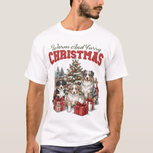 Weihnachten Australian Shepherd Familienurlaub T-Shirt