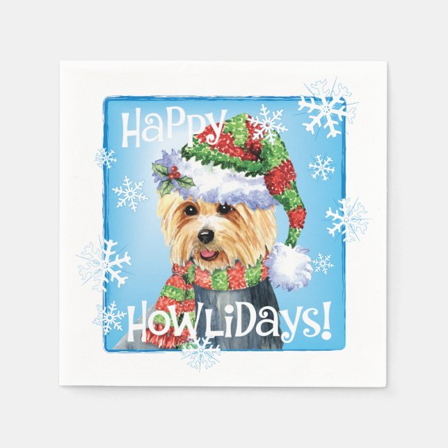 Weihnachten Australian Terrier Napkins Serviette (Vorderseite)