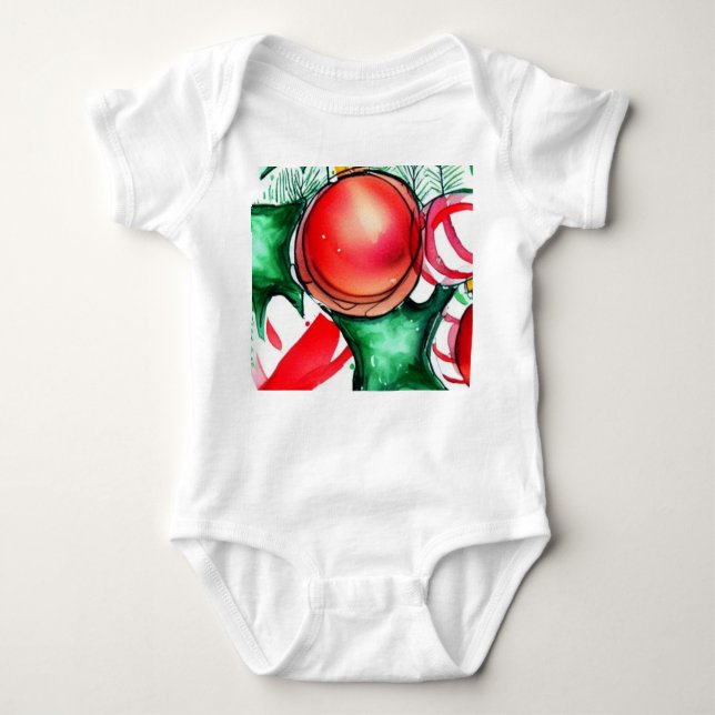 Weihnachten Baby Strampler (Vorderseite)