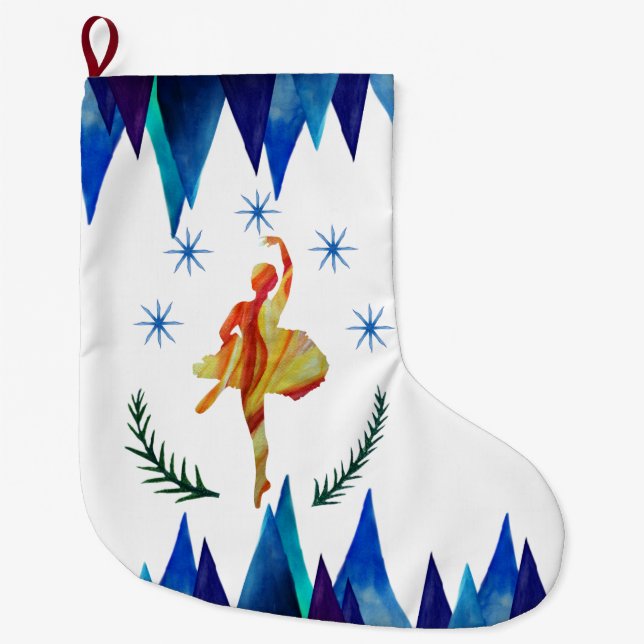 Weihnachten Ballerina Großer Weihnachtsstrumpf (Vorderseite)