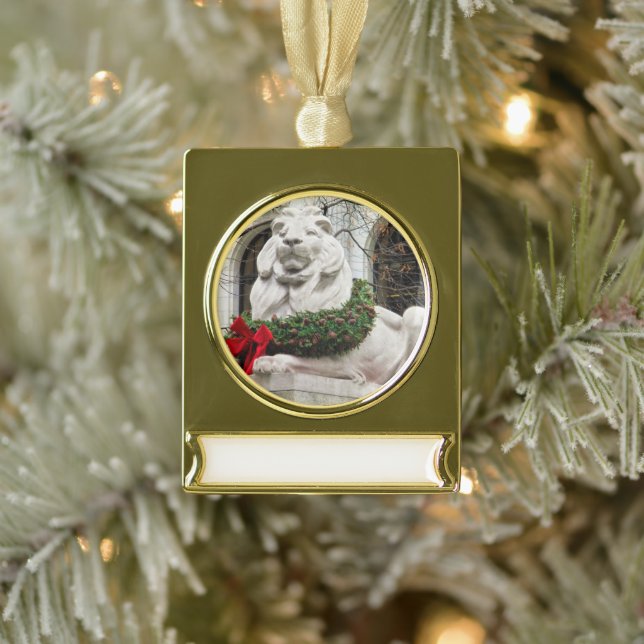 Weihnachten Banner-Ornament Gold (Baum)