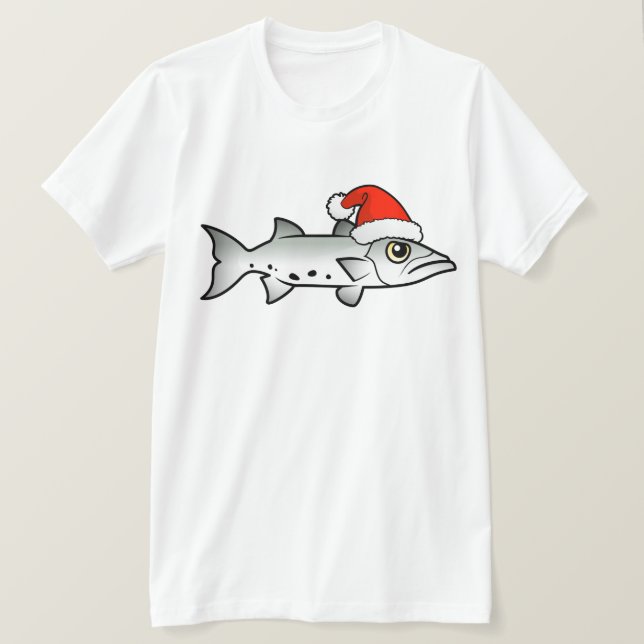 Weihnachten Barracuda Santa T-Shirt (Design vorne)