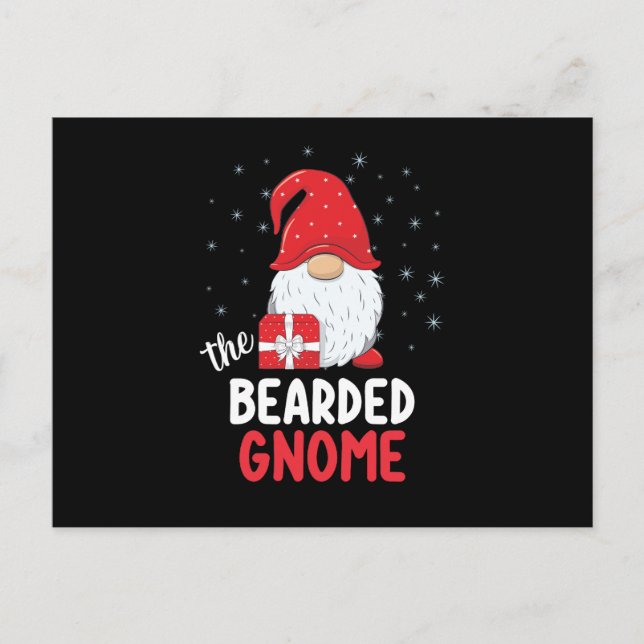Weihnachten Bartu Niedlich Gnome Postkarte (Vorderseite)