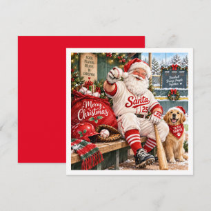 Weihnachten Baseball mit dem Weihnachtsmann