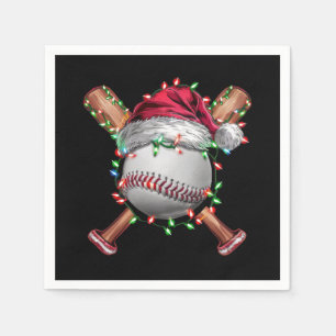 Weihnachten Baseball Santa Sport Xmas Urlaub Serviette