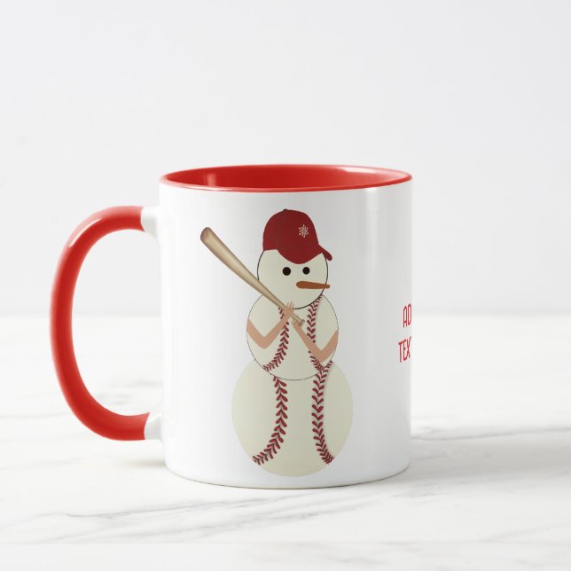 Weihnachten Baseball Snowman, Holiday Baseball Tasse (Links)