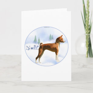 Weihnachten Basenji Card