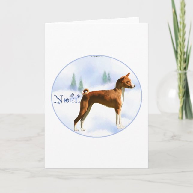 Weihnachten Basenji Card (Vorderseite)