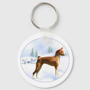Weihnachten Basenji Schlüsselanhänger