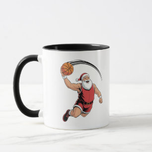 Weihnachten Basketball spielen Weihnachtsmann Spor Tasse