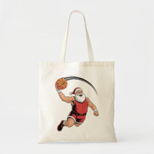 Weihnachten Basketball spielen Weihnachtsmann Spor Tragetasche