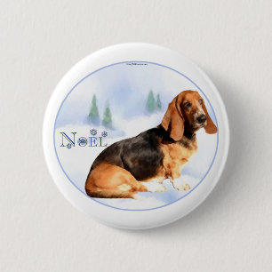 Weihnachten-Basset-Hosting-Taste Button