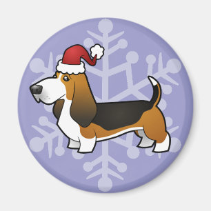 Weihnachten Basset Hound Magnet