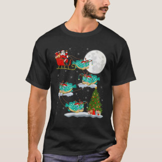 Weihnachten Baum Lights Funny Riding Angelo Fisch T-Shirt