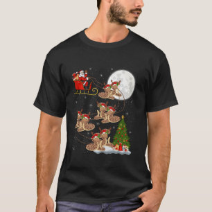Weihnachten Baum Lights Funny Santa Riding Schlang T-Shirt