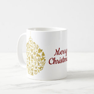 Weihnachten - Bäume - Ball mit Weihnachtsbildern 2 Kaffeetasse