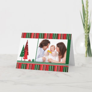 Weihnachten, Bäume und Streifen nach Maß im FOTO Karte