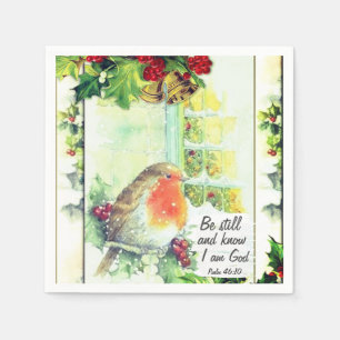 Weihnachten "Be Still and Know" Bibel Verse Serviette