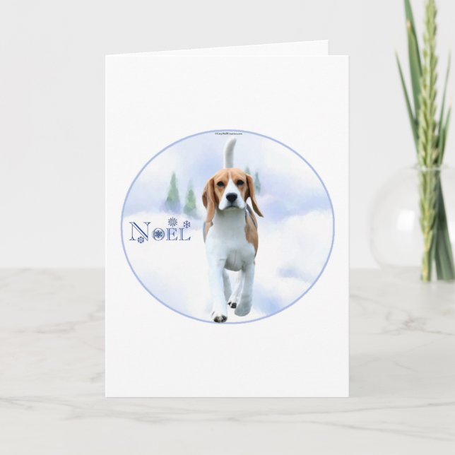 Weihnachten-Beagle-Feiertags-Karte Feiertagskarte (Vorderseite)