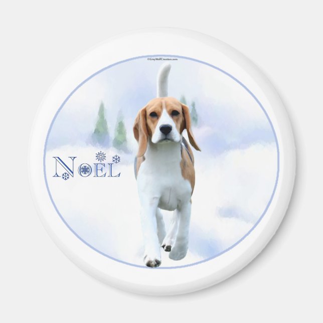 Weihnachten Beagle Magnet (Vorne)
