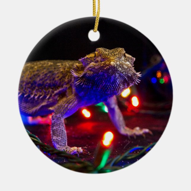 Weihnachten Beardie Keramikornament (Vorne)