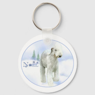 Weihnachten Bedlington Terrier Schlüsselanhänger