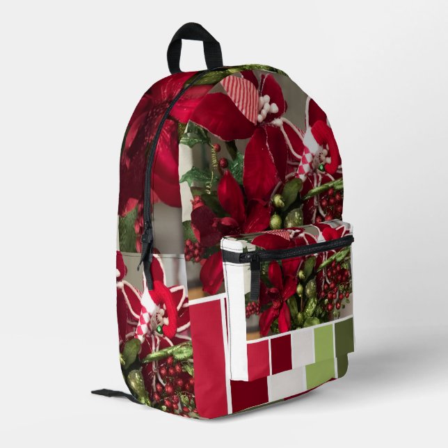 Weihnachten Bedruckter Rucksack (Rückseitige Ecke links)
