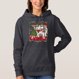 Weihnachten Beginnt Christus Weihnachtsmann Baum S Hoodie