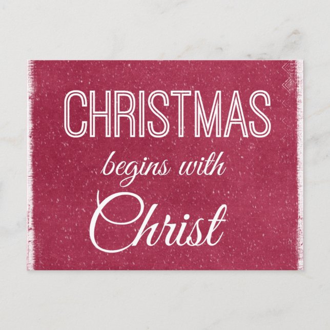 Weihnachten beginnt mit Christus (Vorderseite)