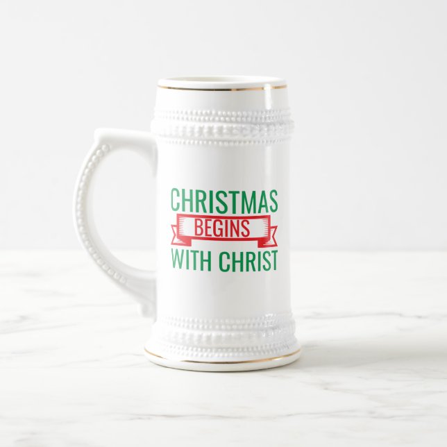weihnachten beginnt mit christus-15523 bierglas (Links)