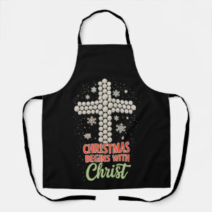 Weihnachten beginnt mit Christus Christlicher Schn Schürze