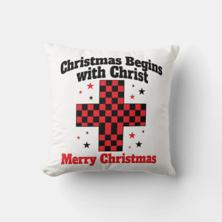Weihnachten Beginnt Mit Christus Kissen Geschenk
