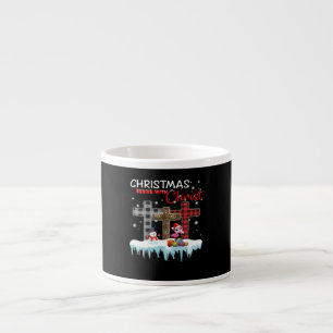 Weihnachten beginnt mit Christus Liebe Flamingo Espressotasse