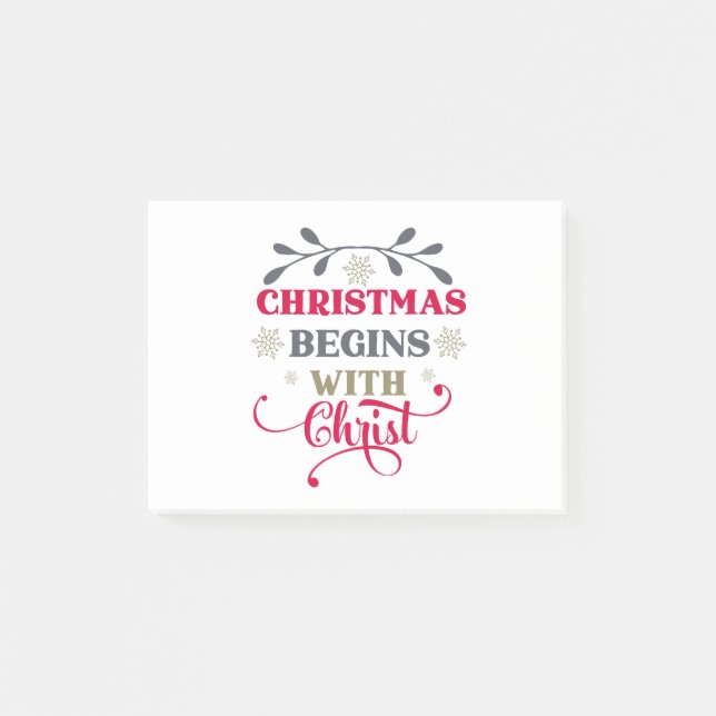 Weihnachten beginnt mit Christus Post-it Klebezettel (Vorderseite)