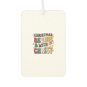 Weihnachten beginnt mit Christus Santa Baum Design Autolufterfrischer