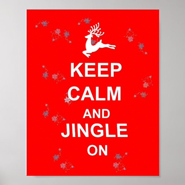 Weihnachten Behielt Ruhe und Jingle auf Plakatdeko Poster (Vorne)