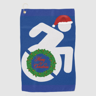 Weihnachten behindert golfhandtuch