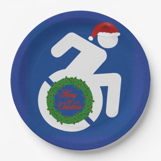 Weihnachten behindert pappteller (Vorderseite)