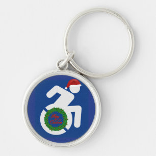 Weihnachten behindert schlüsselanhänger