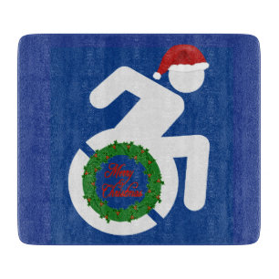 Weihnachten behindert schneidebrett