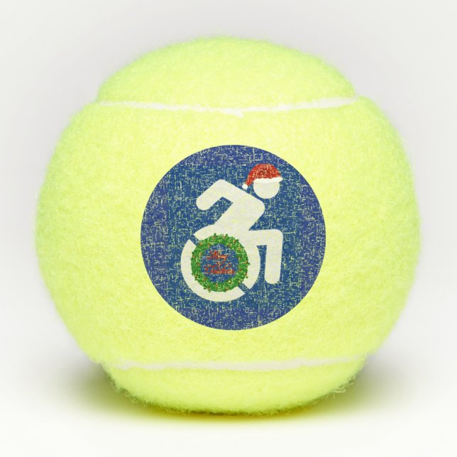 Weihnachten behindert tennisbälle (Vorderseite)