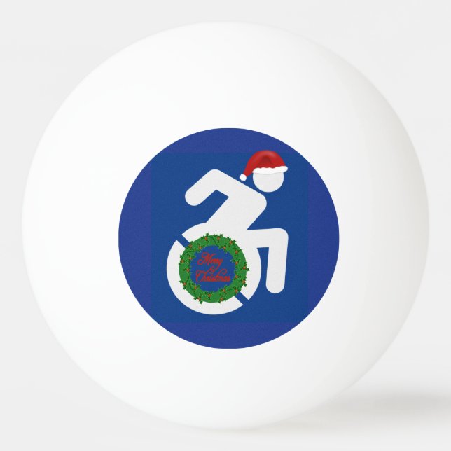 Weihnachten behindert tischtennisball (Vorderseite)