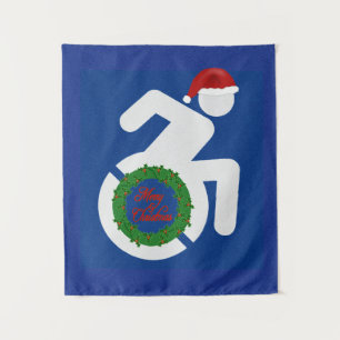 Weihnachten behindert wandteppich